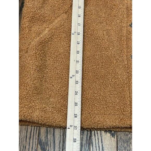 Marine Layer Eden Sherpa Overshirt Button Front Teddy Shacket Cashew Large NWT - Picture 3 of 10